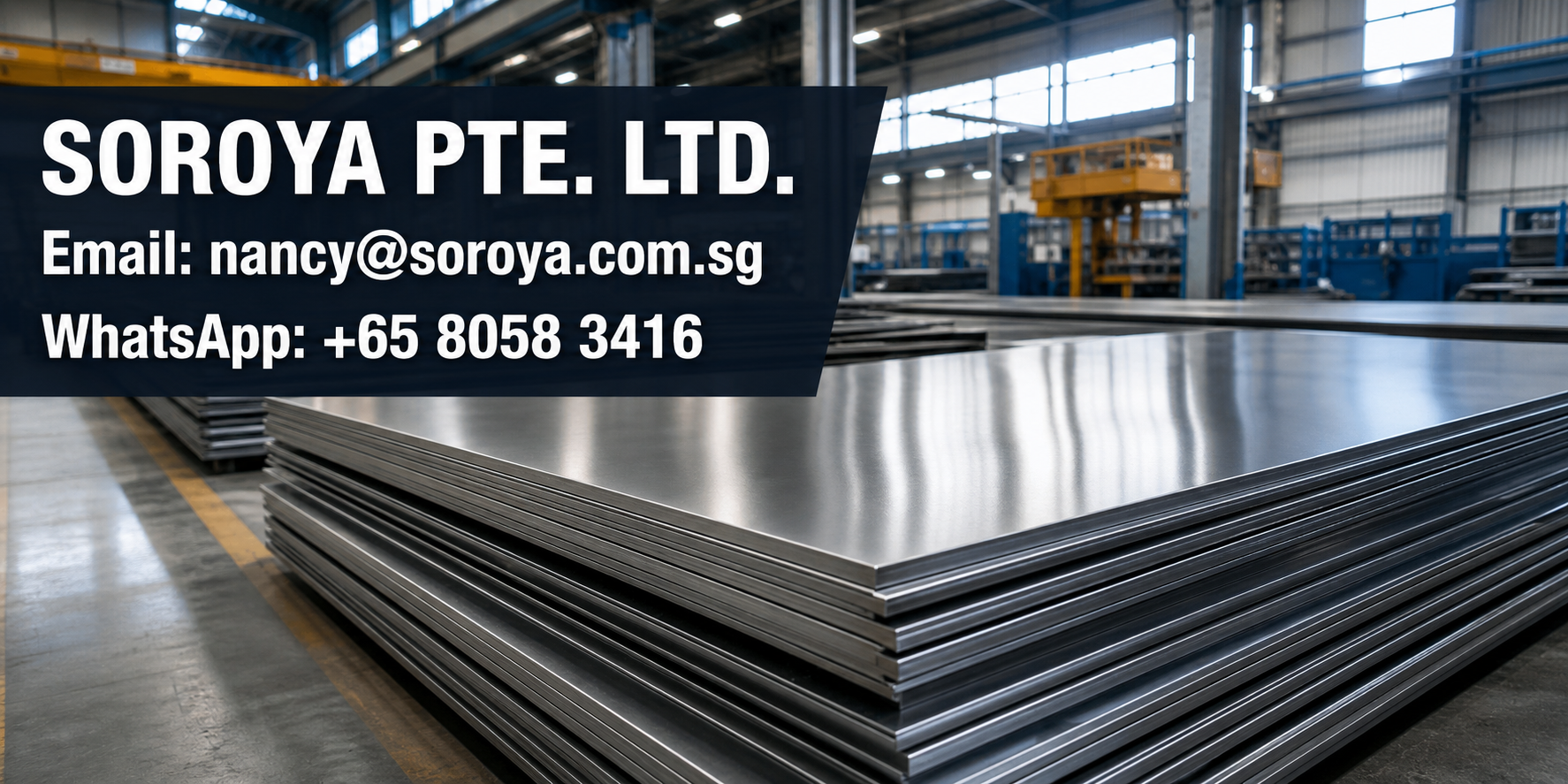 Industrial stainless steel plate stacks with SOROYA PTE. LTD. contact information
